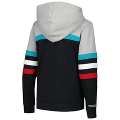 Mitchell & Ness San Antonio Spurs Youth Hardwood Classics Head Coach Pullover Hoodie Black/Heather Gray