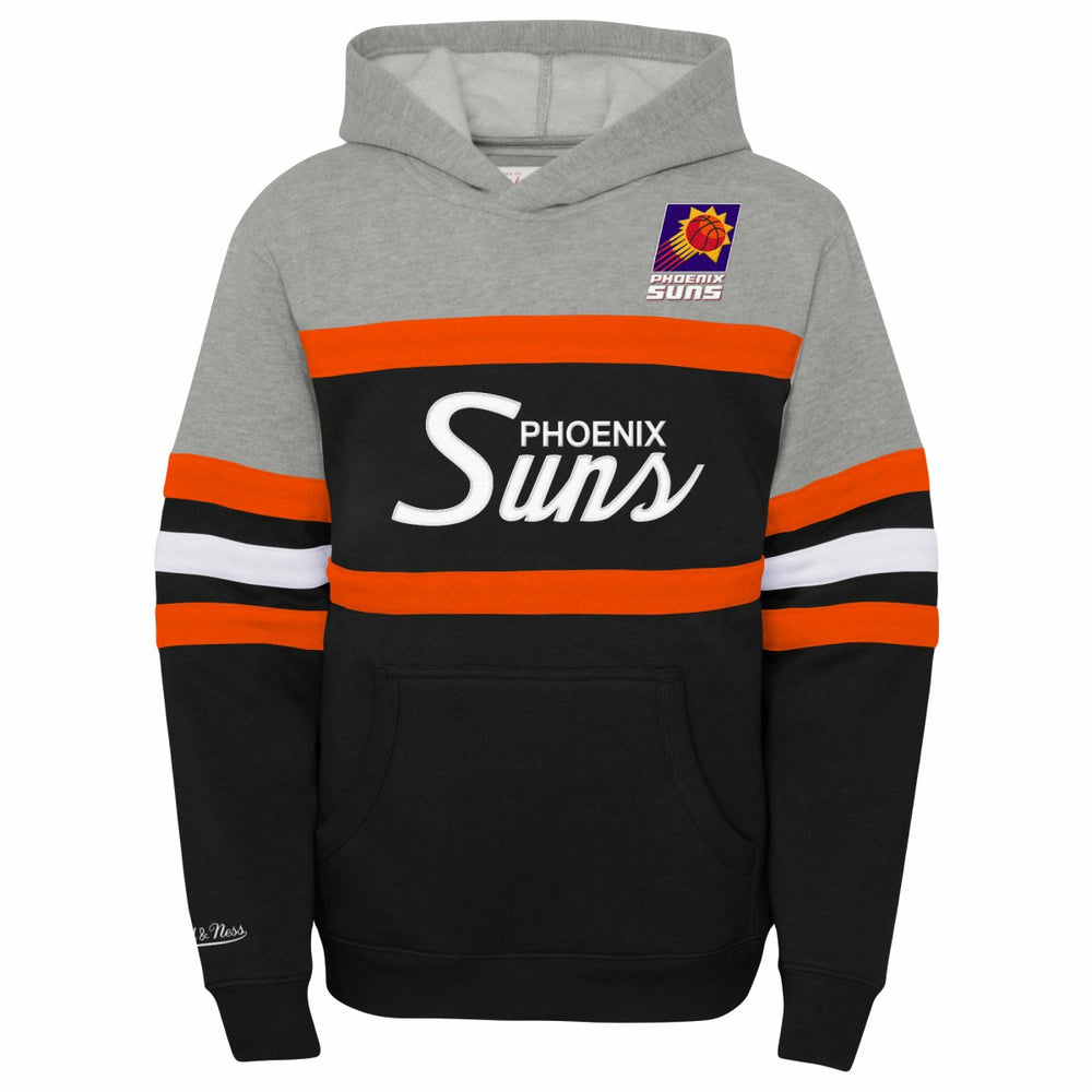 Mitchell & Ness Phoenix Suns Youth Hardwood Classics Head Coach Pullover Hoodie Black/Heather Gray