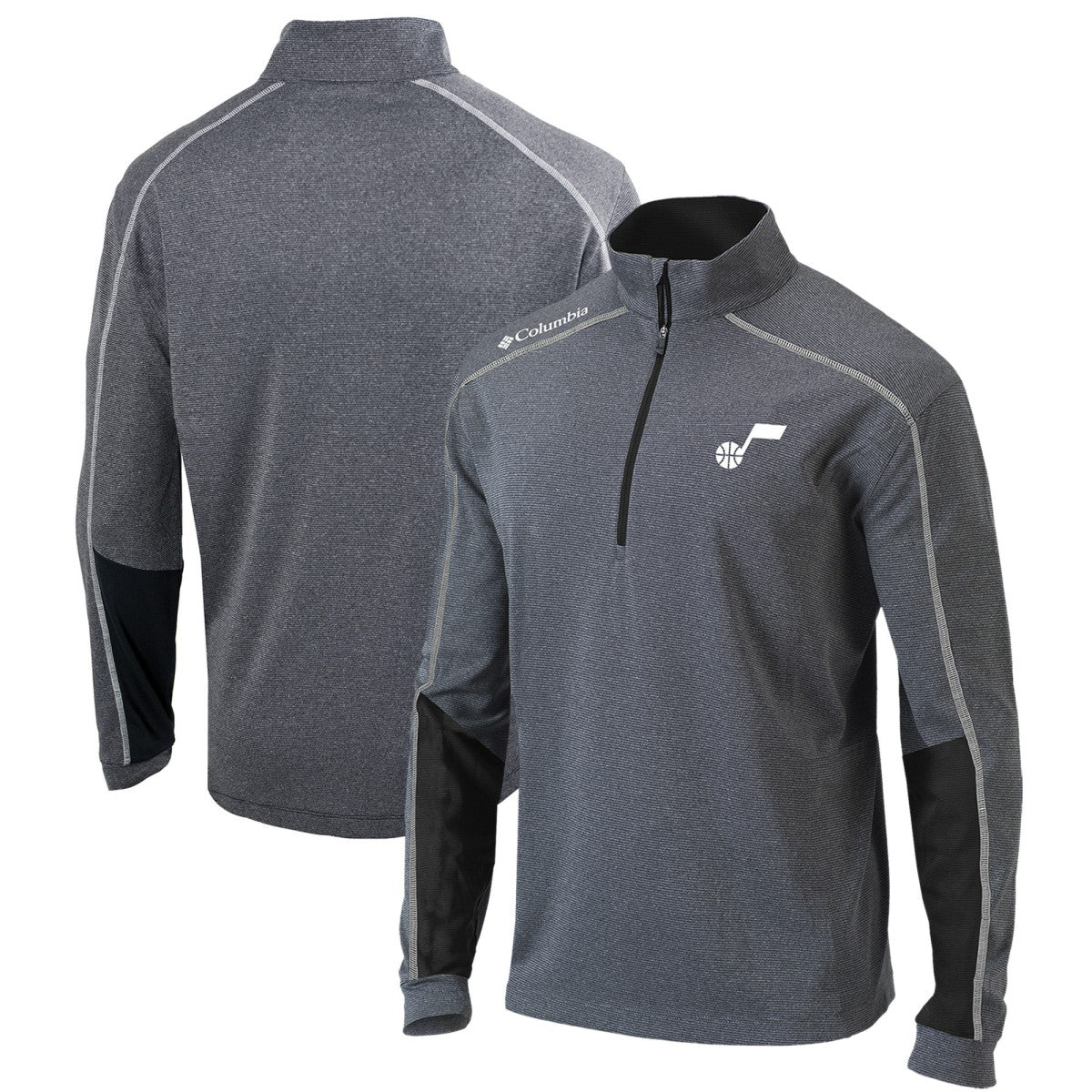 Columbia Utah Jazz Omni-Wick Shotgun 2.0 Quarter-Zip Pullover Top Black
