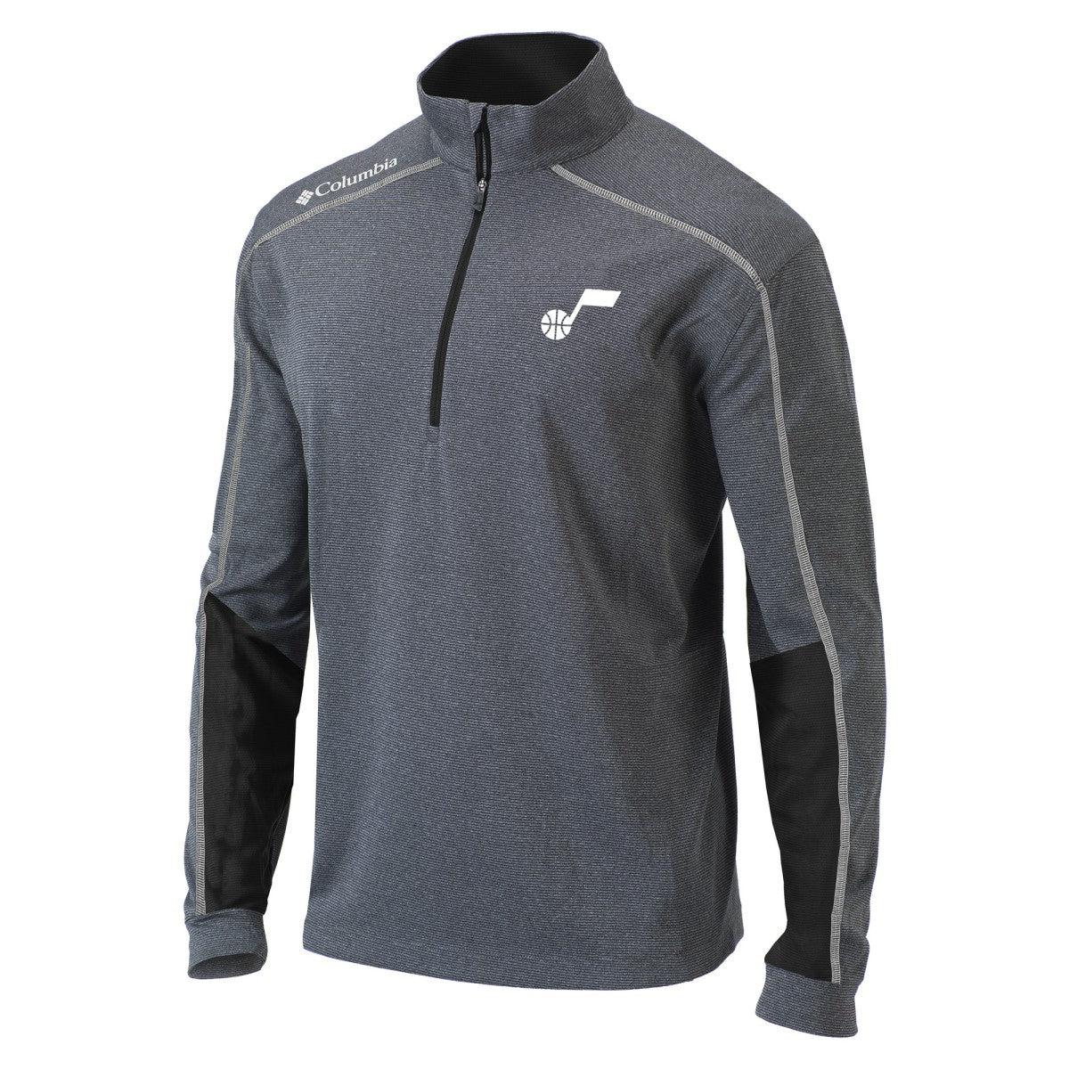 Columbia Utah Jazz Omni-Wick Shotgun 2.0 Quarter-Zip Pullover Top Black