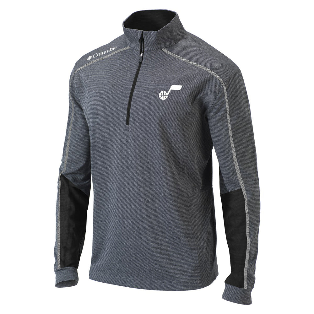 Columbia Utah Jazz Omni-Wick Shotgun 2.0 Quarter-Zip Pullover Top Black