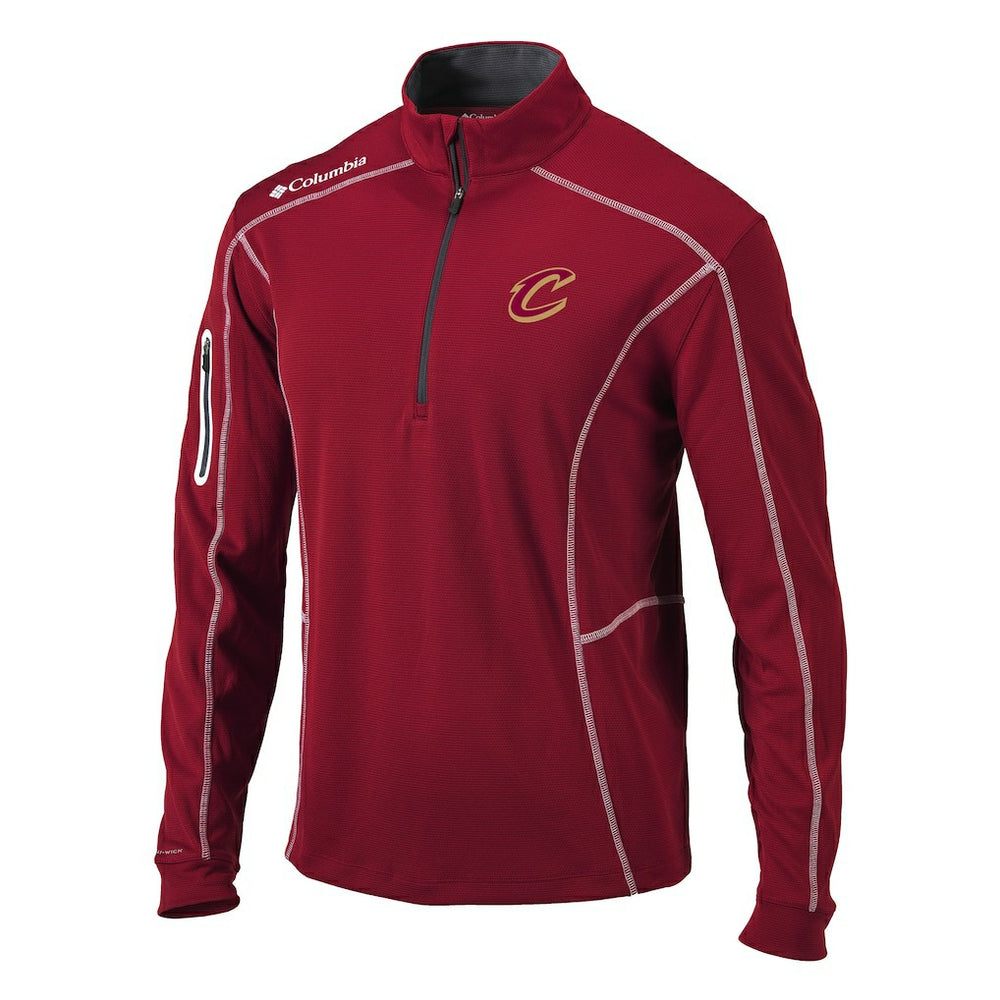 Columbia Cleveland Cavaliers Omni-Wick Shotgun Quarter-Zip Pullover Top Wine