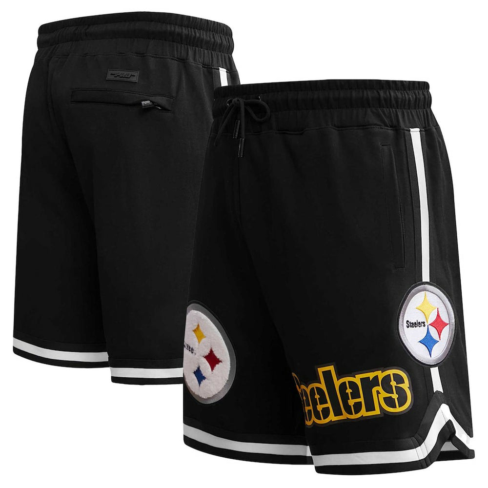 Pittsburgh Steelers Pro Standard Classic Chenille Shorts - Black - NFL