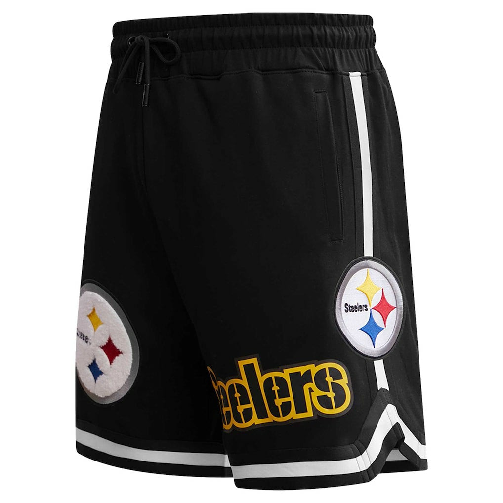 Pittsburgh Steelers Pro Standard Classic Chenille Shorts - Black - NFL