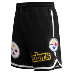 Pittsburgh Steelers Pro Standard Classic Chenille Shorts - Black - NFL