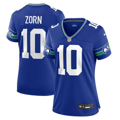 Jim Zorn Seattle Seahawks Women's Throwback Retired Player Game Jersey - Royal - Nike