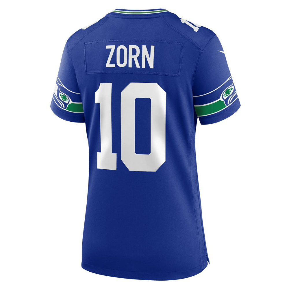 Jim Zorn Seattle Seahawks Women's Throwback Retired Player Game Jersey - Royal - Nike