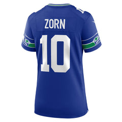 Jim Zorn Seattle Seahawks Women's Throwback Retired Player Game Jersey - Royal - Nike