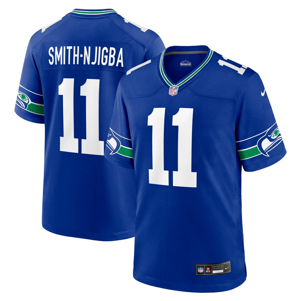 Jaxon Smith-Njigba Seattle Seahawks Throwback Player Game Jersey - Royal - Nike