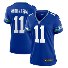 Jaxon Smith-Njigba Seattle Seahawks Women's Throwback Player Game Jersey - Royal - Nike