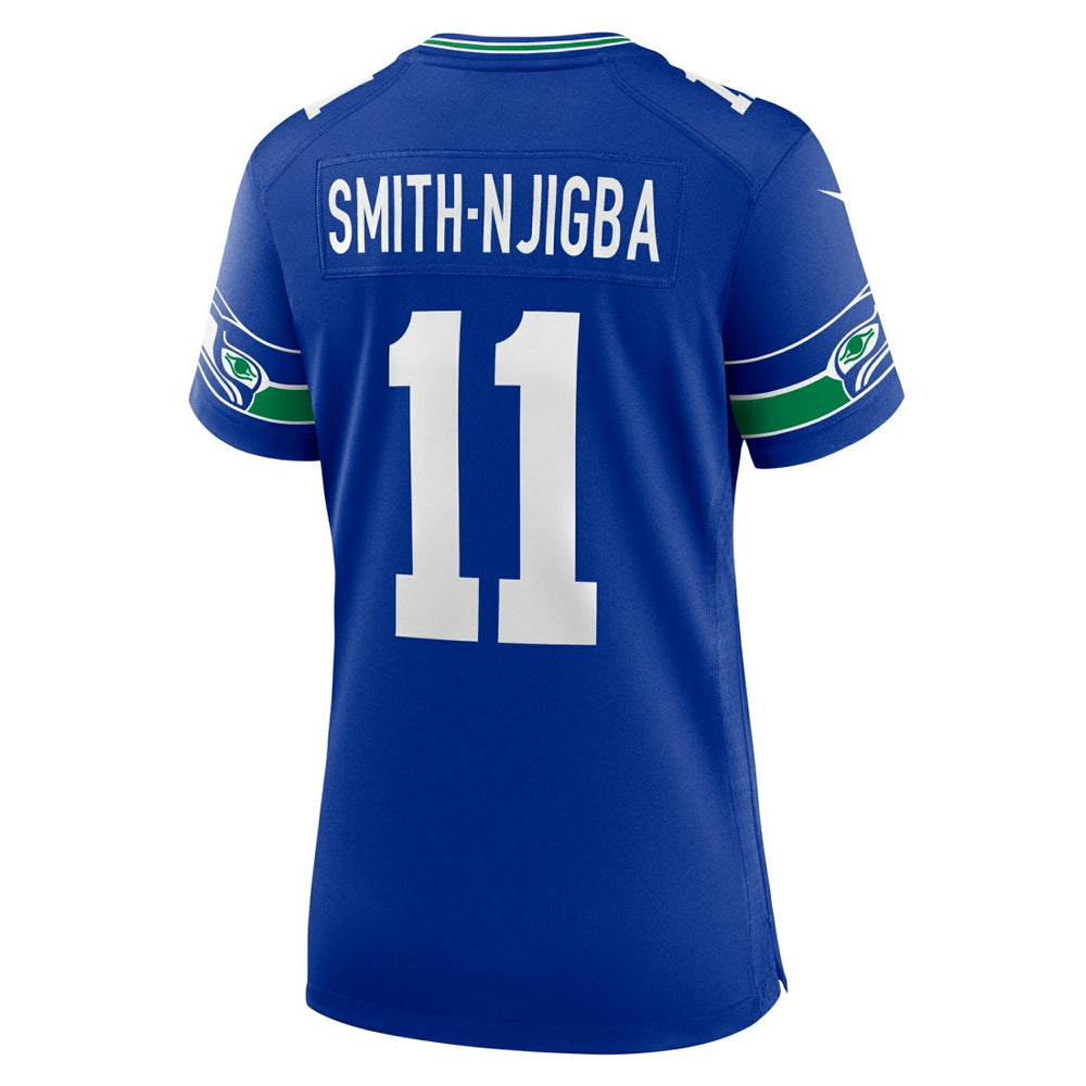 Jaxon Smith-Njigba Seattle Seahawks Women's Throwback Player Game Jersey - Royal - Nike