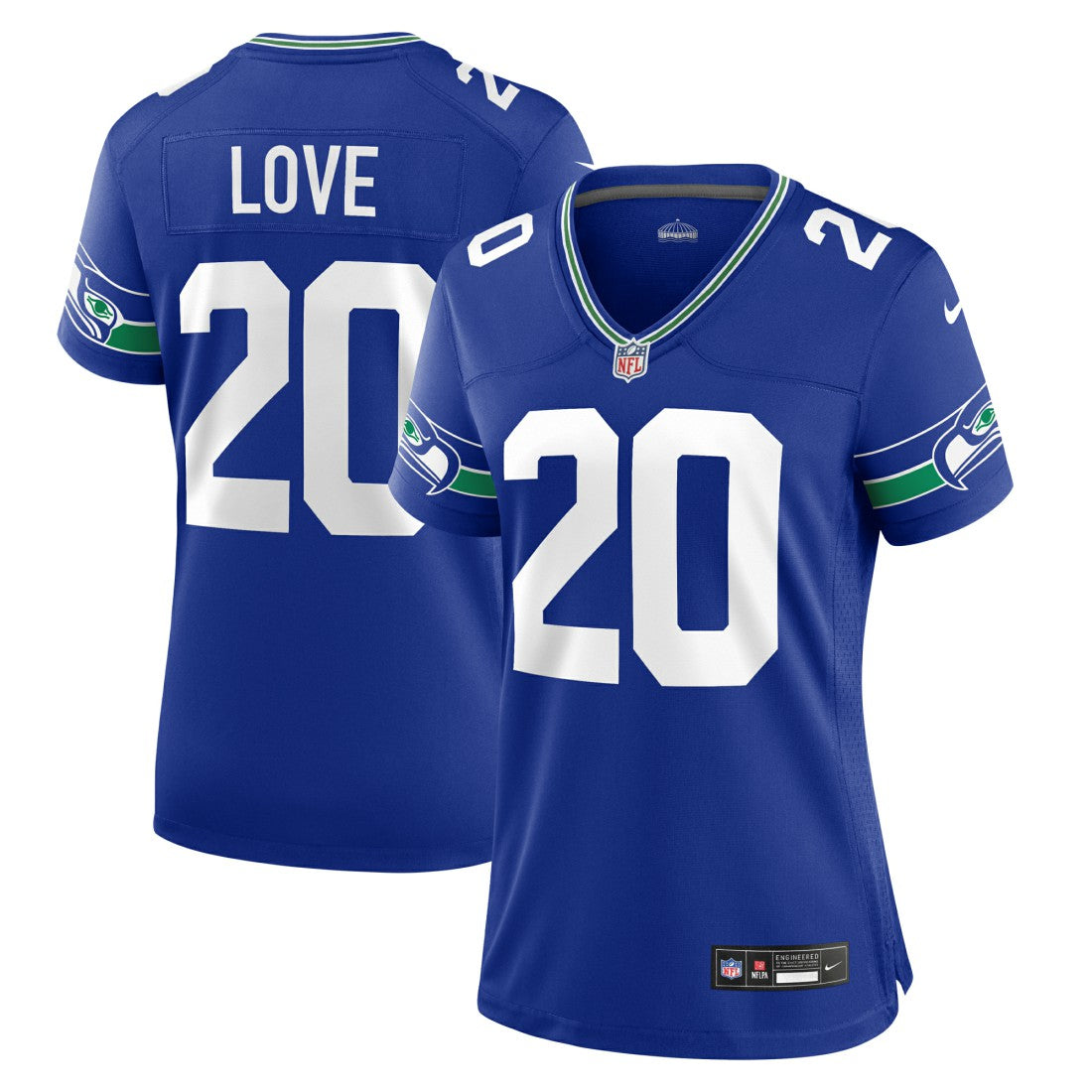 Julian Love Seattle Seahawks Women's Throwback Player Game Jersey - Royal - Nike