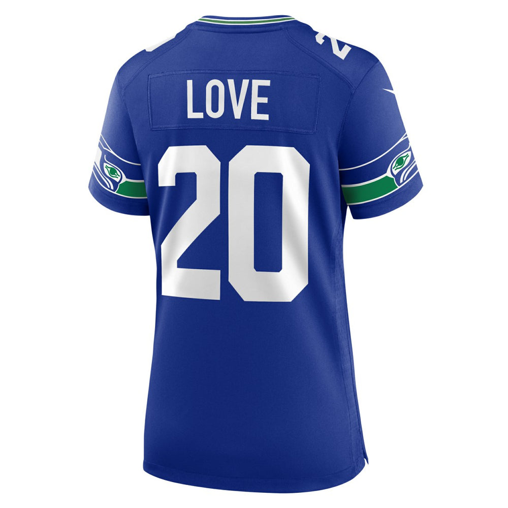 Julian Love Seattle Seahawks Women's Throwback Player Game Jersey - Royal - Nike