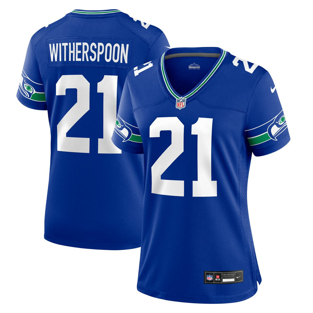 Devon Witherspoon Seattle Seahawks Women's Throwback Player Game Jersey - Royal - Nike