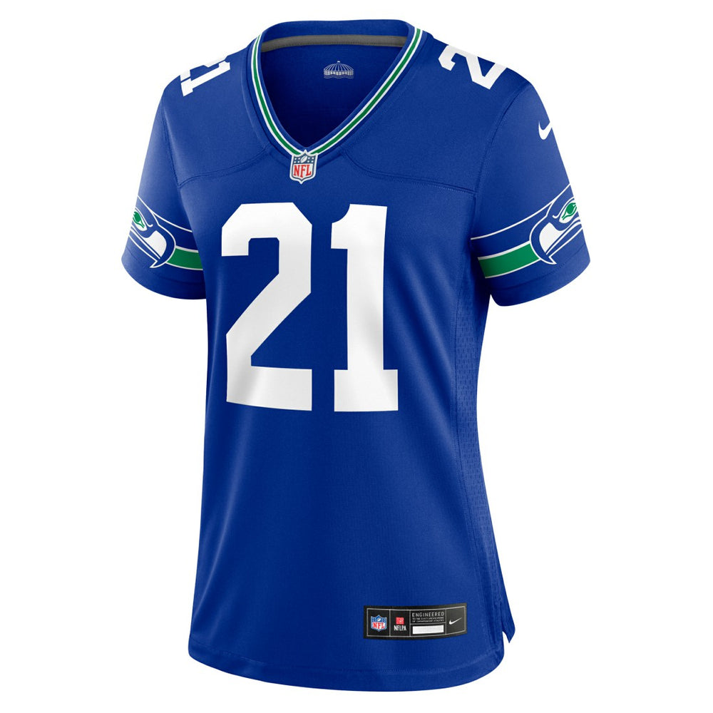 Devon Witherspoon Seattle Seahawks Women's Throwback Player Game Jersey - Royal - Nike