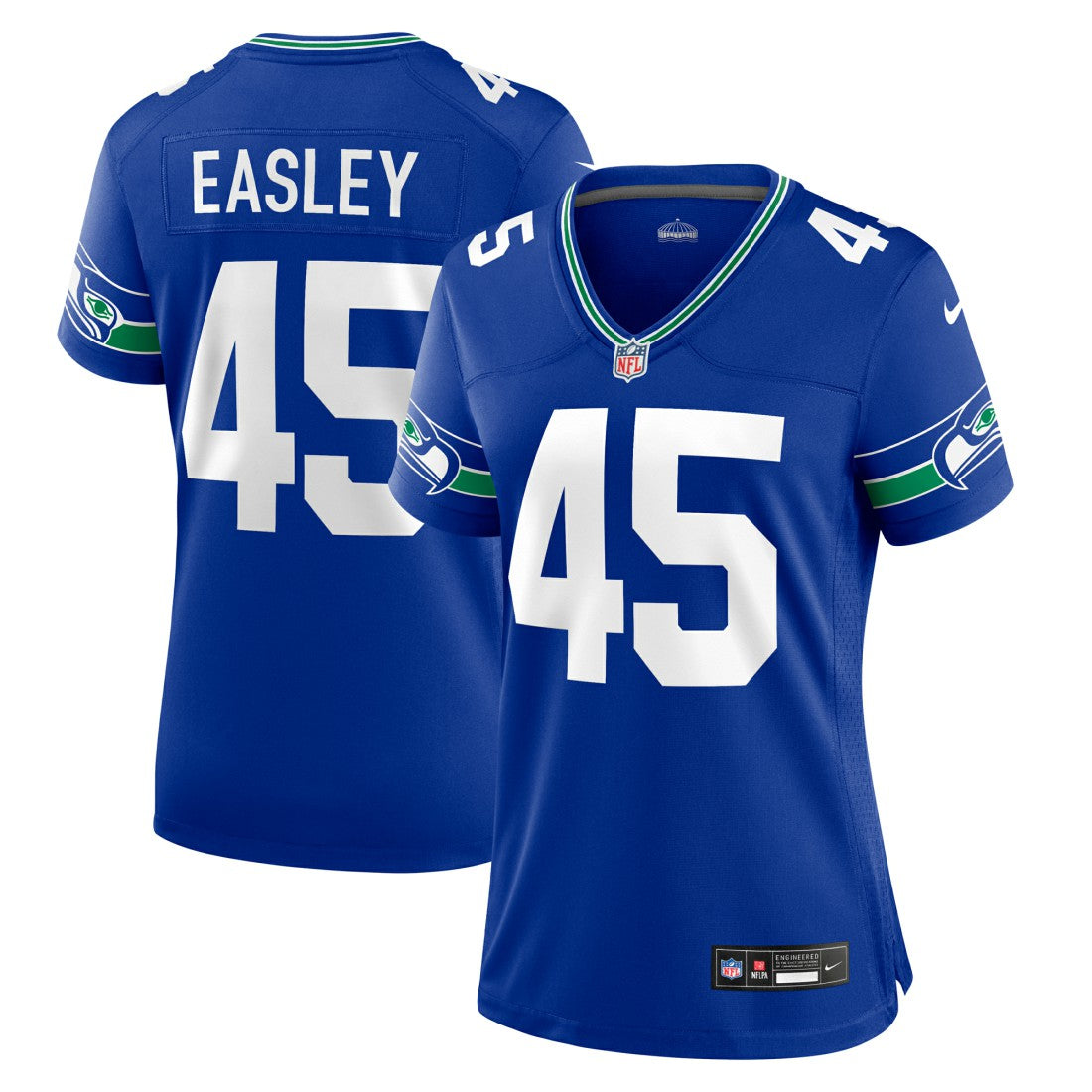 Kenny Easley Seattle Seahawks Women's Throwback Retired Player Game Jersey - Royal - Nike