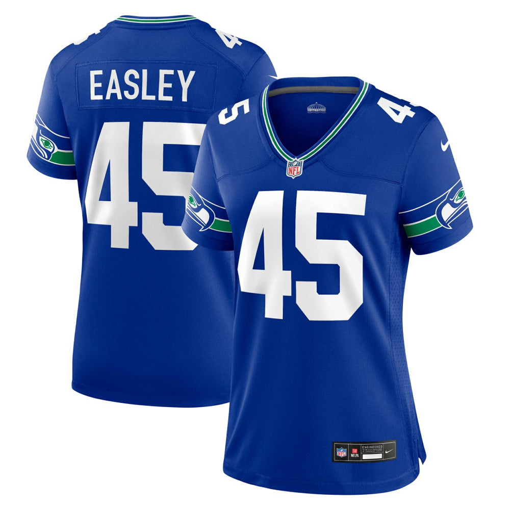 Kenny Easley Seattle Seahawks Women's Throwback Retired Player Game Jersey - Royal - Nike