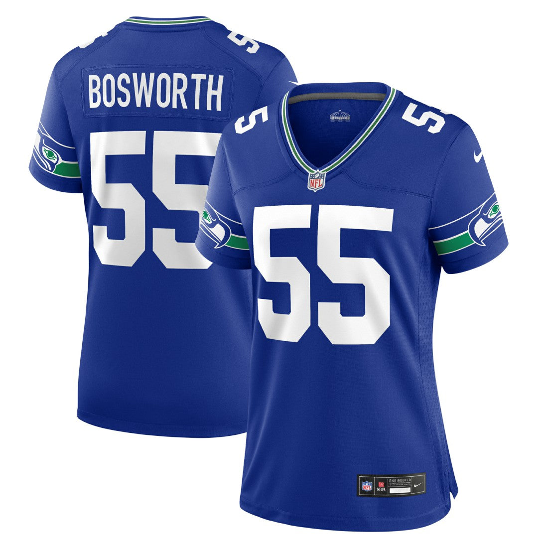 Brian Bosworth Seattle Seahawks Women's Throwback Retired Player Game Jersey - Royal - Nike