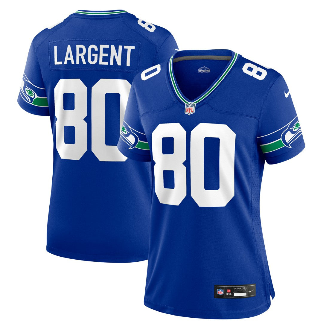 Steve Largent Seattle Seahawks Women's Throwback Retired Player Game Jersey - Royal - Nike