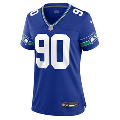 Jarran Reed Seattle Seahawks Women's Throwback Player Game Jersey - Royal - Nike