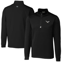 Philadelphia Eagles Cutter & Buck Traverse Stretch Quarter-Zip Pullover - Black - NFL