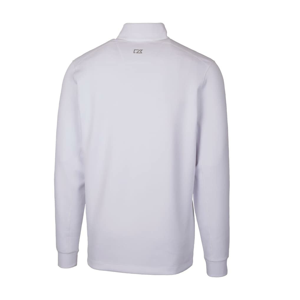 Philadelphia Eagles Cutter & Buck Traverse Stretch Quarter-Zip Pullover - White - NFL