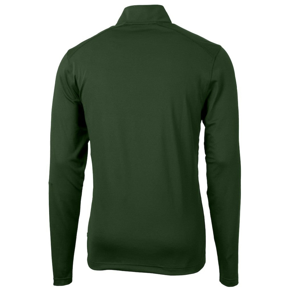Philadelphia Eagles Cutter & Buck Virtue Eco Pique Recycled Quarter-Zip Pullover - Hunter Green - NFL
