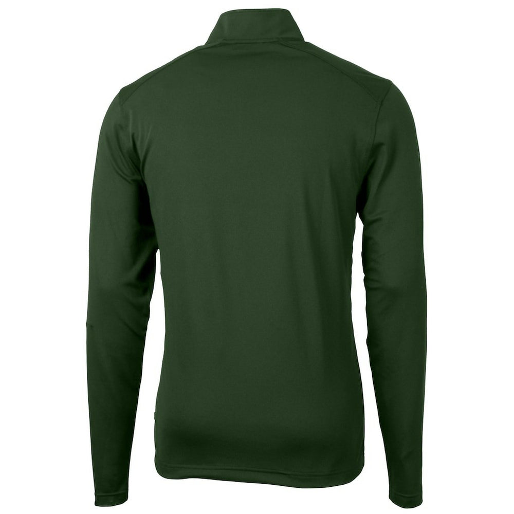Philadelphia Eagles Cutter & Buck Virtue Eco Pique Recycled Quarter-Zip Pullover - Hunter Green - NFL