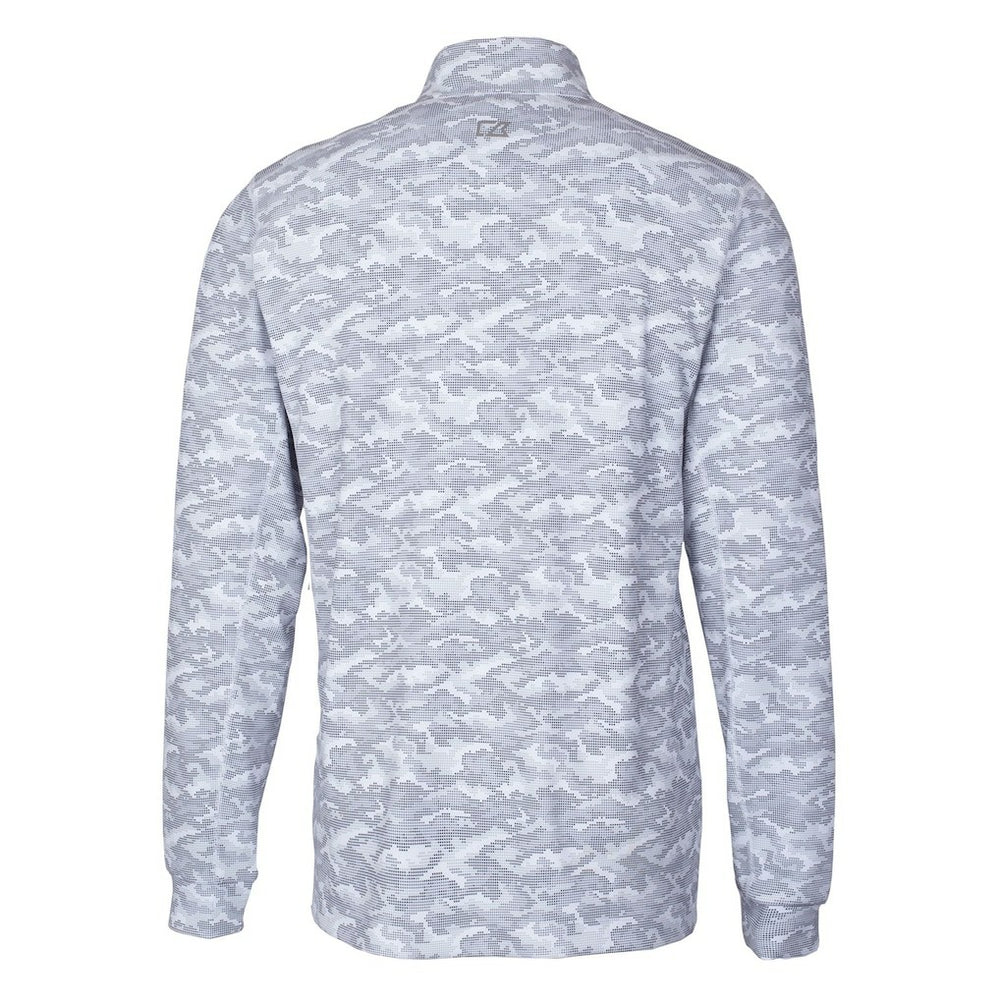 Philadelphia Eagles Cutter & Buck Traverse Camo Print Stretch Quarter-Zip Pullover - Charcoal - NFL
