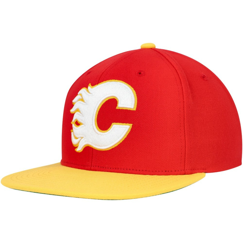 Calgary Flames Mitchell & Ness Core Team Ground 2.0 Snapback Hat - Red | NHL on sale