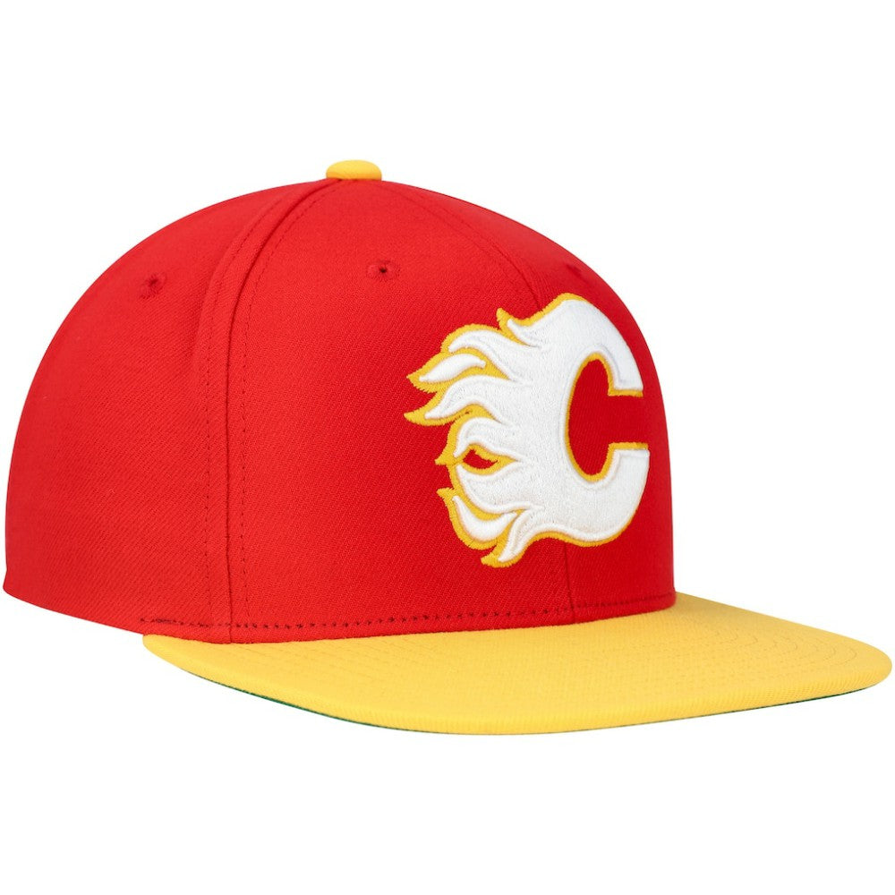 Calgary Flames Mitchell & Ness Core Team Ground 2.0 Snapback Hat - Red | NHL on sale
