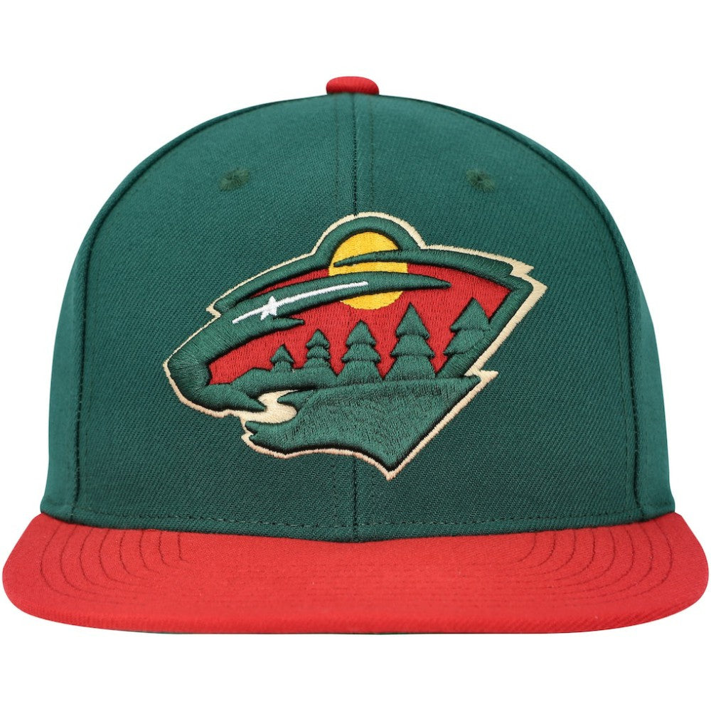 Minnesota Wild Mitchell & Ness Core Team Ground 2.0 Snapback Hat - Green | NHL near me