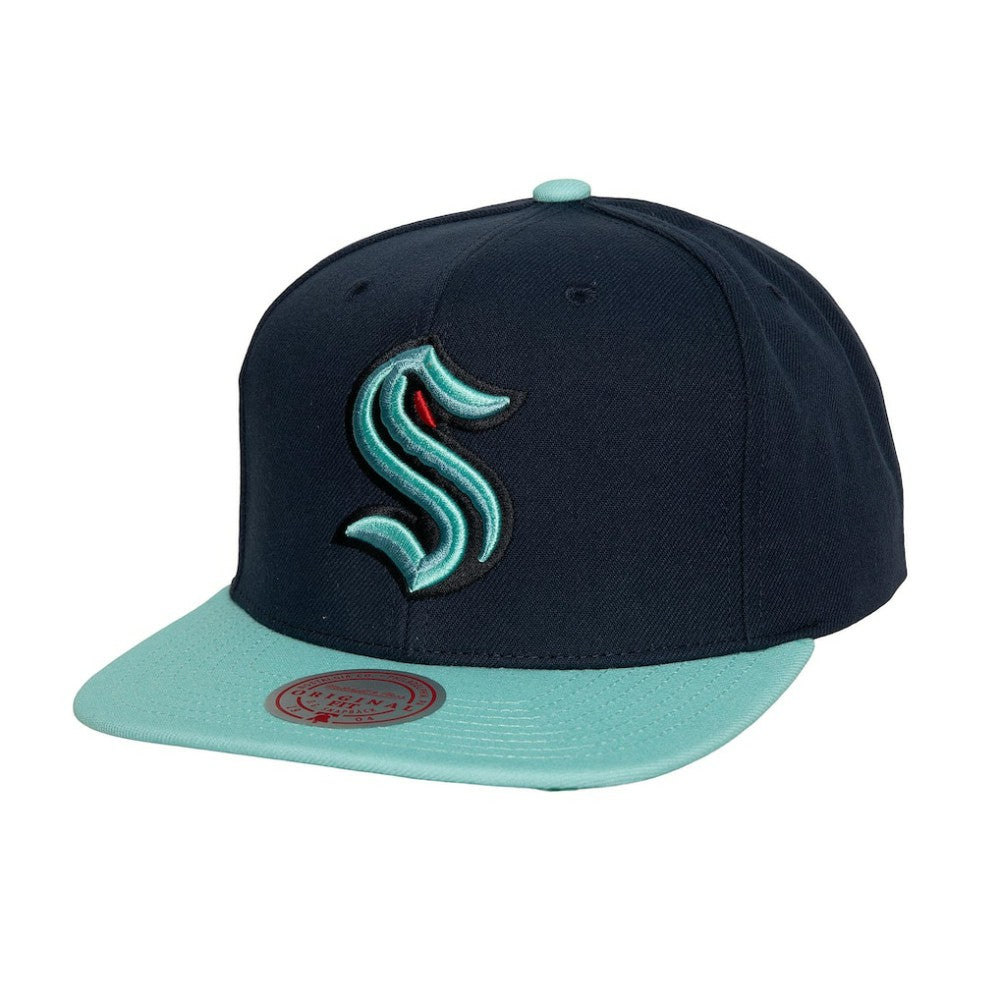 Seattle Kraken Mitchell & Ness Core Team Ground 2.0 Snapback Hat - Navy | NHL on sale