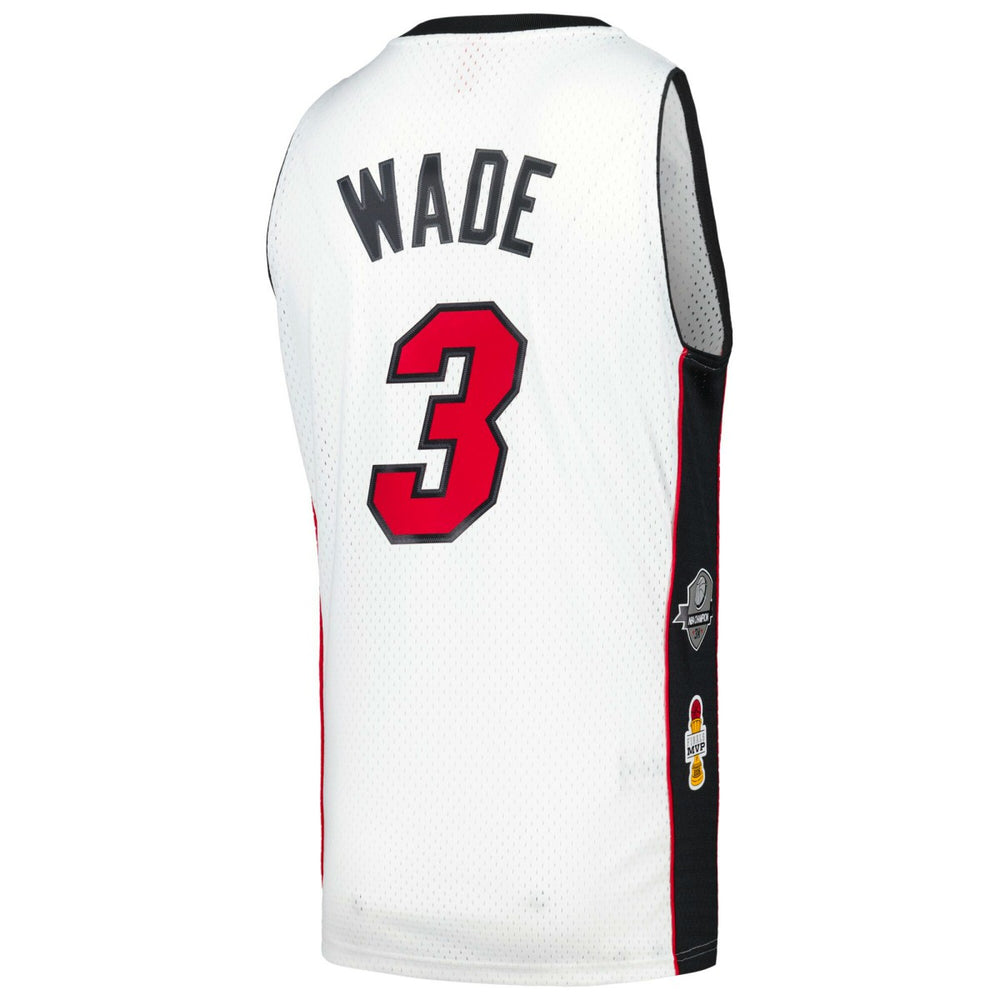 Mitchell & Ness Dwyane Wade Miami Heat Unisex Hall of Fame Class of 2023 Throwback Swingman Jersey White