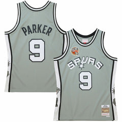 Mitchell & Ness Tony Parker San Antonio Spurs Unisex Hall of Fame Class of 2023 Throwback Swingman Jersey Gray