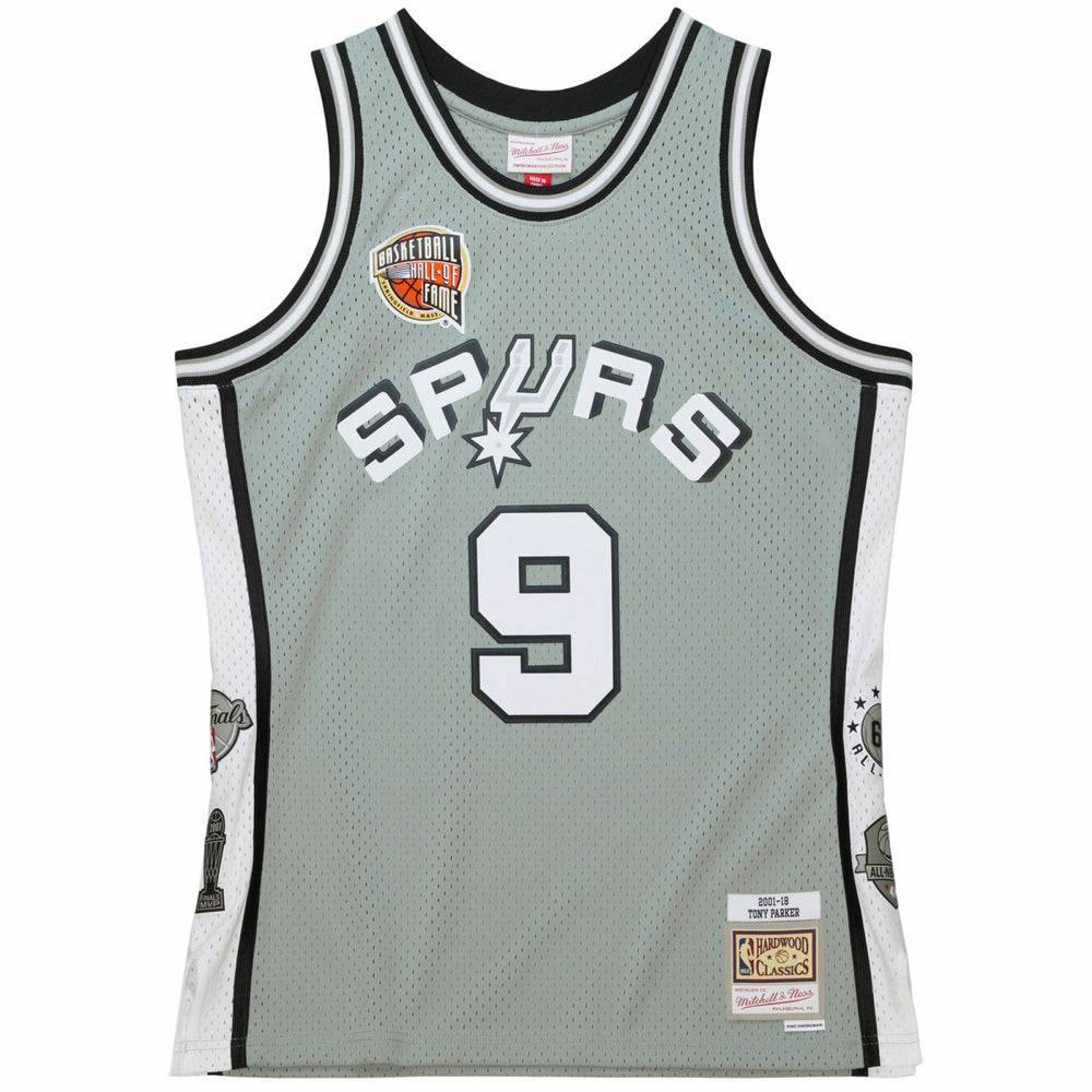 Mitchell & Ness Tony Parker San Antonio Spurs Unisex Hall of Fame Class of 2023 Throwback Swingman Jersey Gray