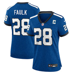 Marshall Faulk Indianapolis Colts Women's Indiana Nights Alternate Game Jersey - Royal - Nike