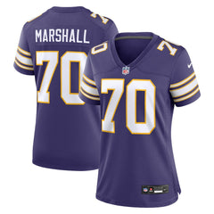 Jim Marshall Minnesota Vikings Women's Classic Retired Player Jersey - Purple - Nike