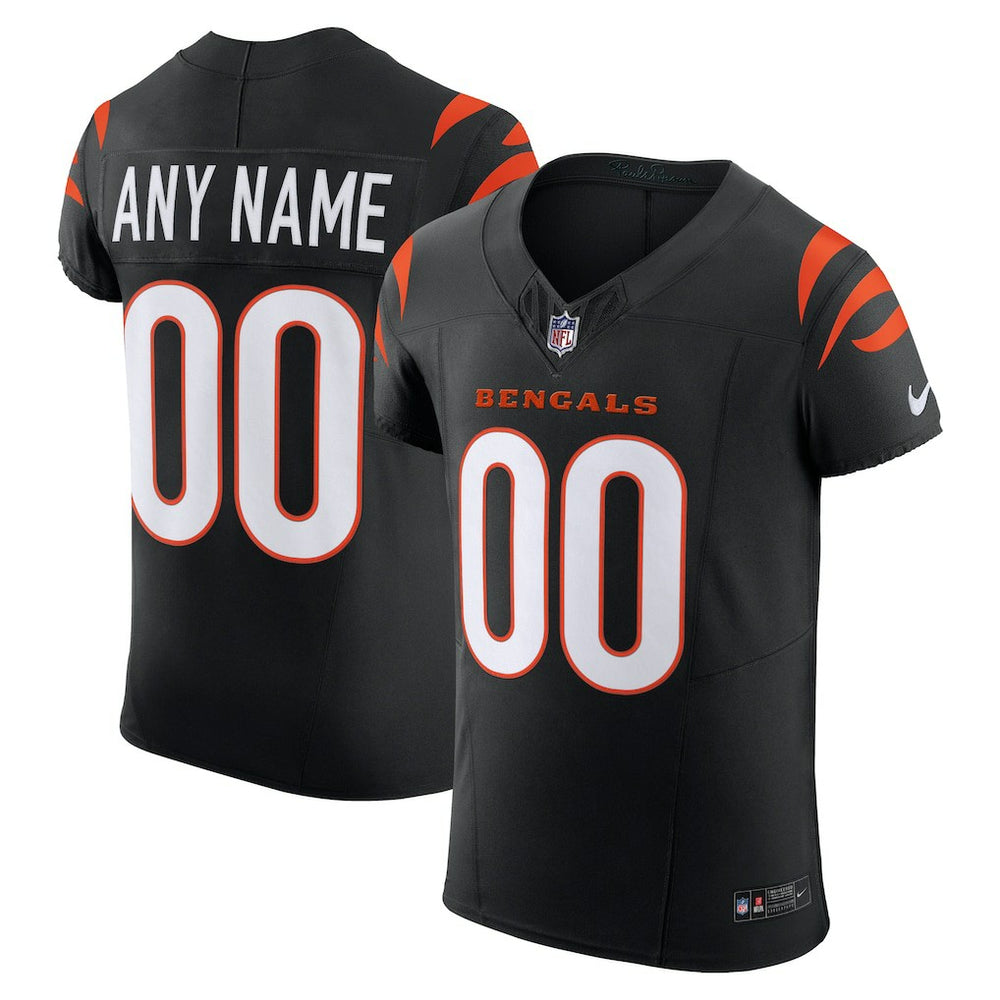 Cincinnati Bengals Team Vapor F.U.S.E. Elite Custom Jersey - Black - Nike