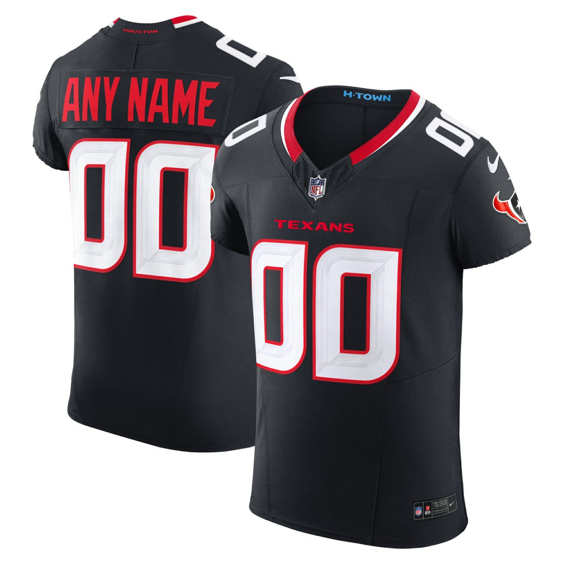 Houston Texans Team Vapor F.U.S.E. Elite Custom Jersey - Navy - Nike