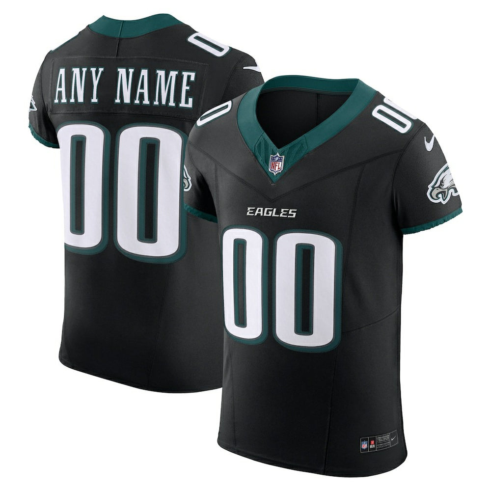 Philadelphia Eagles Alternate Vapor F.U.S.E. Elite Custom Jersey - Black - Nike