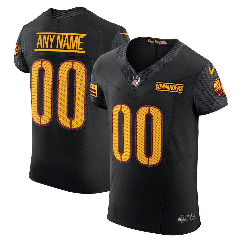 Washington Commanders Alternate Vapor F.U.S.E. Elite Custom Jersey - Black - Nike