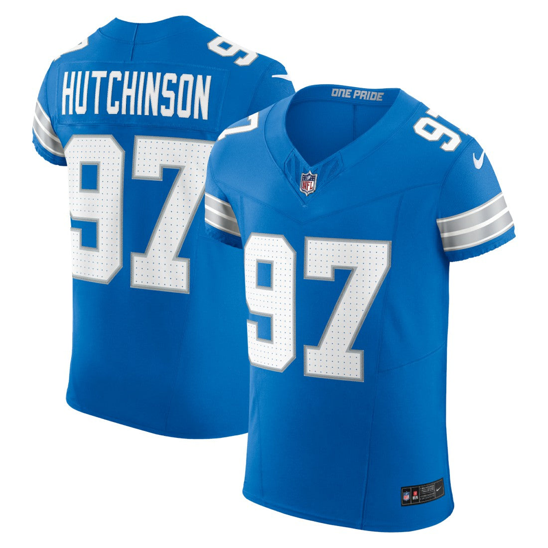 Aidan Hutchinson Detroit Lions Vapor F.U.S.E. Elite Jersey - Blue - Nike