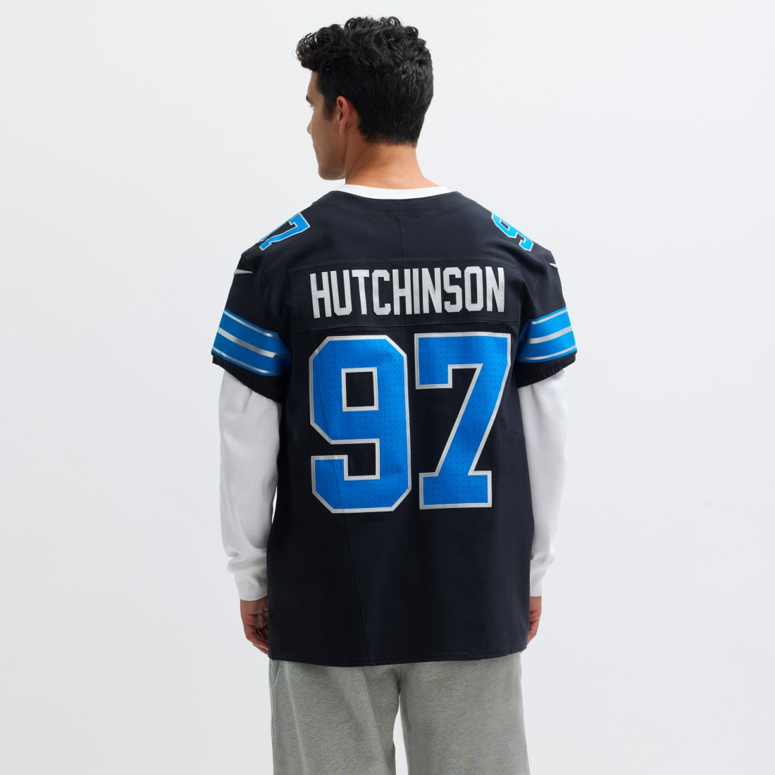 Aidan Hutchinson Detroit Lions Alternate Vapor F.U.S.E. Elite Jersey - Black - Nike