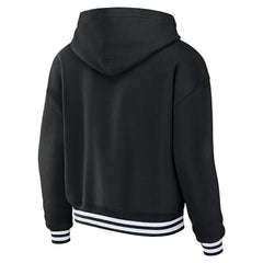 Las Vegas Raiders WEAR by Erin Andrews Women's Lace-Up Pullover Hoodie - Black - NFL