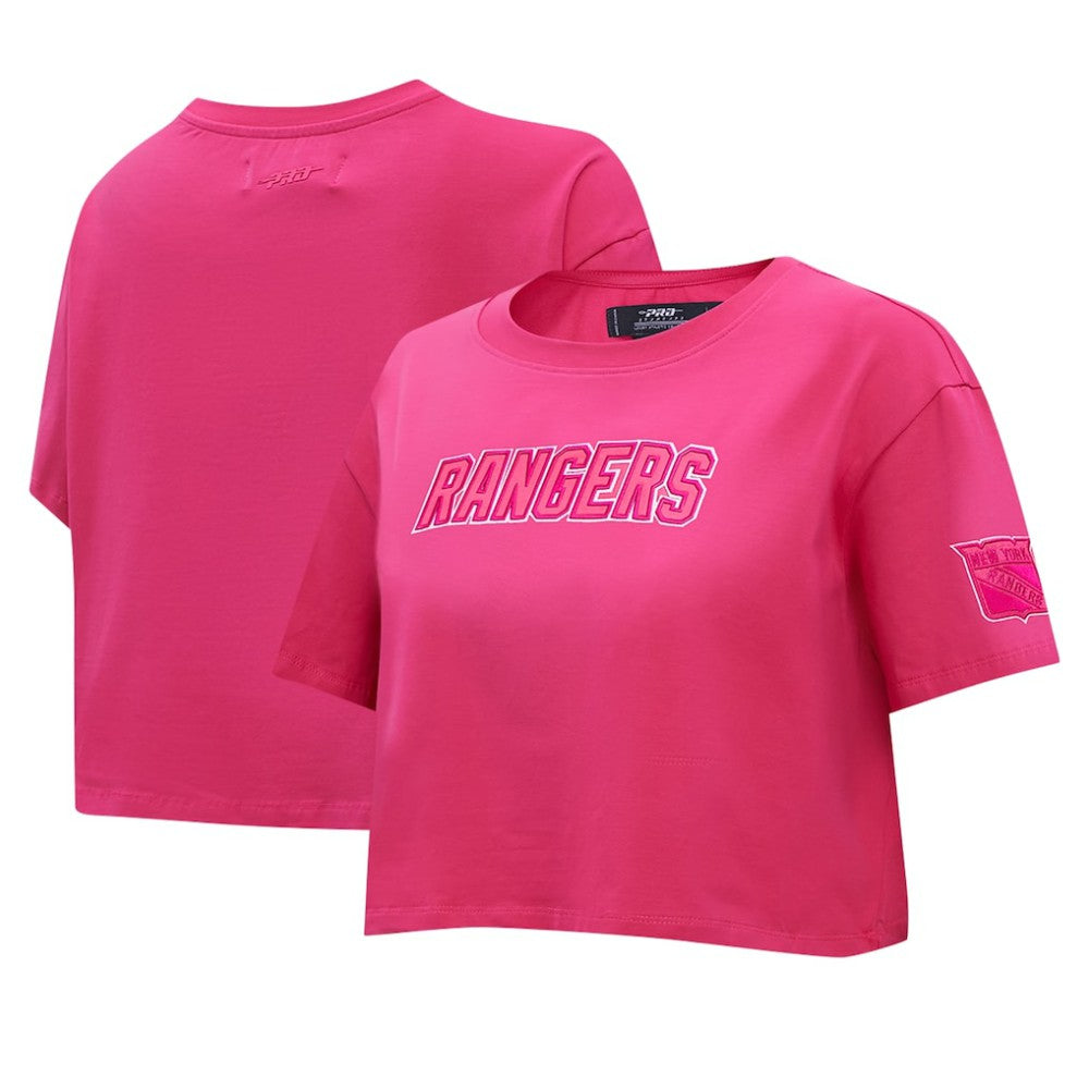 New York Rangers Pro Standard Women's Triple Pink Cropped Boxy T-Shirt | NHL online
