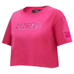 New York Rangers Pro Standard Women's Triple Pink Cropped Boxy T-Shirt | NHL online
