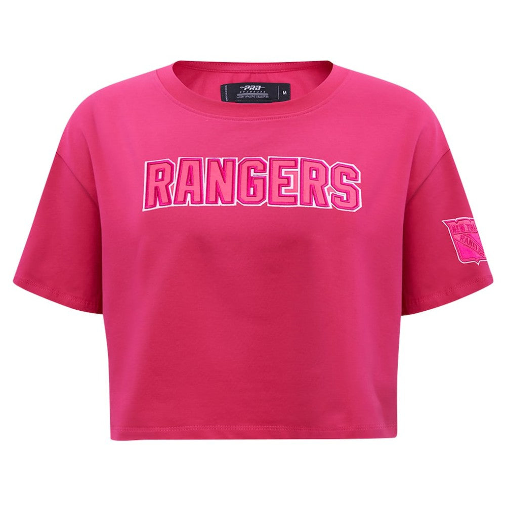 New York Rangers Pro Standard Women's Triple Pink Cropped Boxy T-Shirt | NHL online
