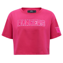 New York Rangers Pro Standard Women's Triple Pink Cropped Boxy T-Shirt | NHL online
