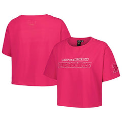 Pittsburgh Penguins Pro Standard Women's Triple Pink Cropped Boxy T-Shirt | NHL Clearance
